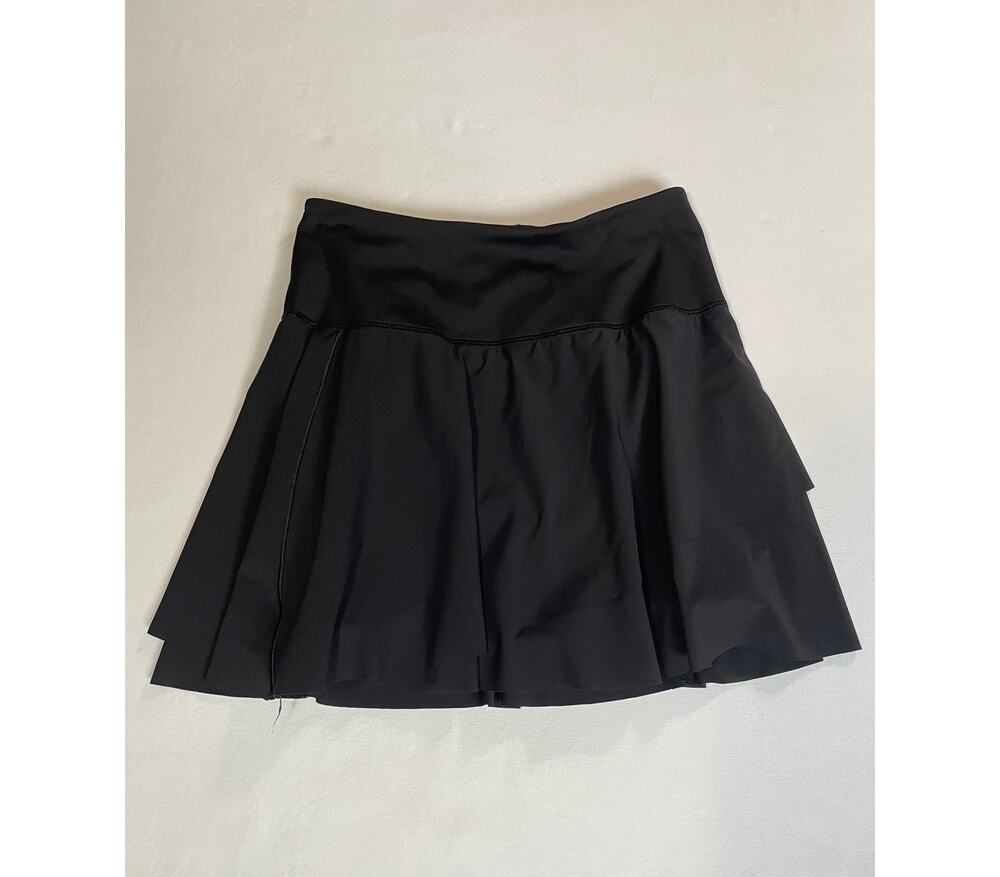 Athleta Ace Ruffle Skort Black XXS Tiered A-Line Tennis Golf Skirt Shorts